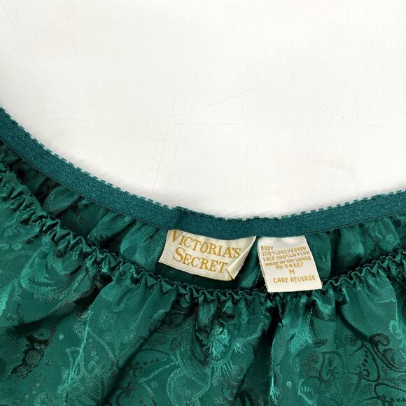 Victoria's Secret  gold label green satin shorts - Picture 3 of 4